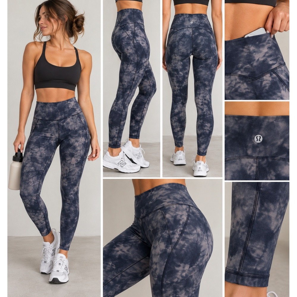 Lululemon Align High Rise Leggings 25 Diamond Dye Graphite Grey Bronze Green 4